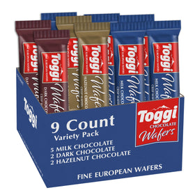 Toggi Milk Chocolate Wafers pack for refined, on-the-go treat.
