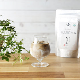 Fine-textured Hojicha powder ready for baking or beverages.