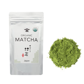Tomosan Japanese Organic Matcha packaging shows USDA organic certification for purity