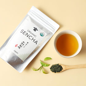 TOMOSAN Organic Sencha cold brew glass, smoother, refreshing taste for hot days.