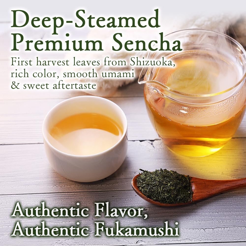 TOMOSAN Sencha suitable for hot or cold brewing.