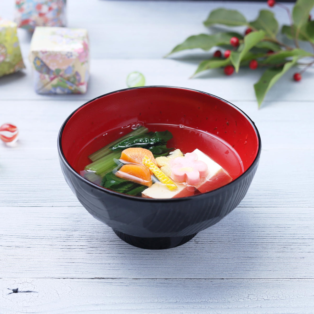 TOMOSAN Yuzu Dashi packets in simmering broth, releasing depth and a refreshing citrus aroma