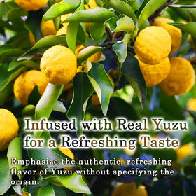 TOMOSAN Yuzu paste inside mochi reveals authentic citrus filling for elegant snacking.