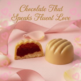 Tom's Chocolates nut and fruit fillings close-up, highlighting variety