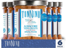 Tonnino Albacore tuna pack of six emphasizes convenient, shelf-stable meals