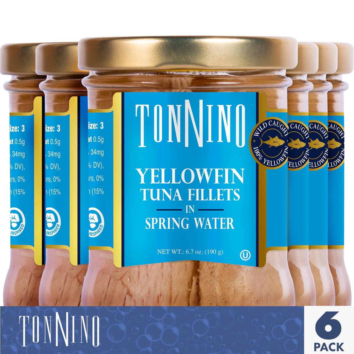 Tonnino Yellowfin Tuna ready-to-eat salad topping with clean ingredients.