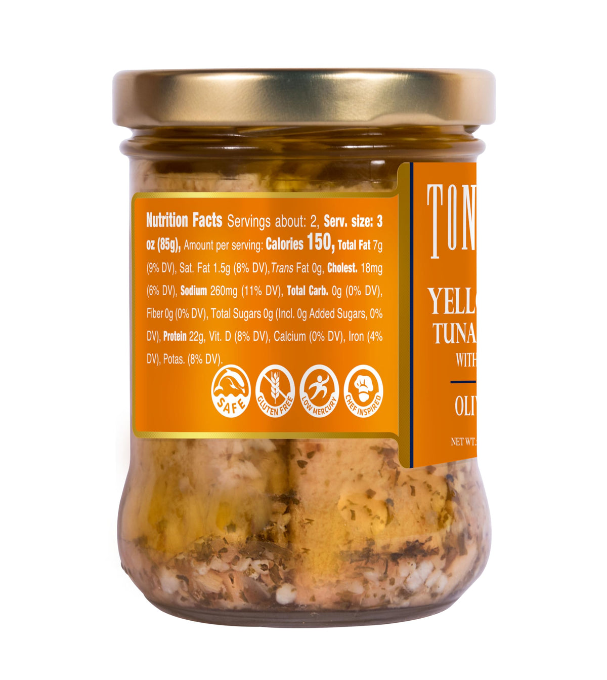 Premium hand-packed tuna exudes aroma and texture.