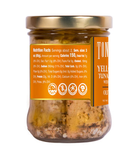 Premium hand-packed tuna exudes aroma and texture.