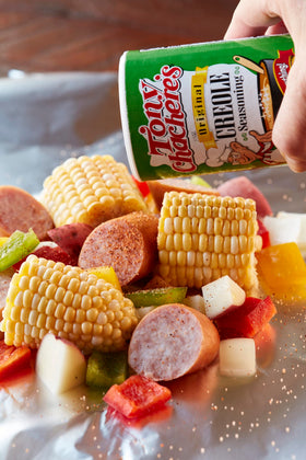 Tony Chachere's Bold Creole seasoning bottle adds Cajun warmth to proteins