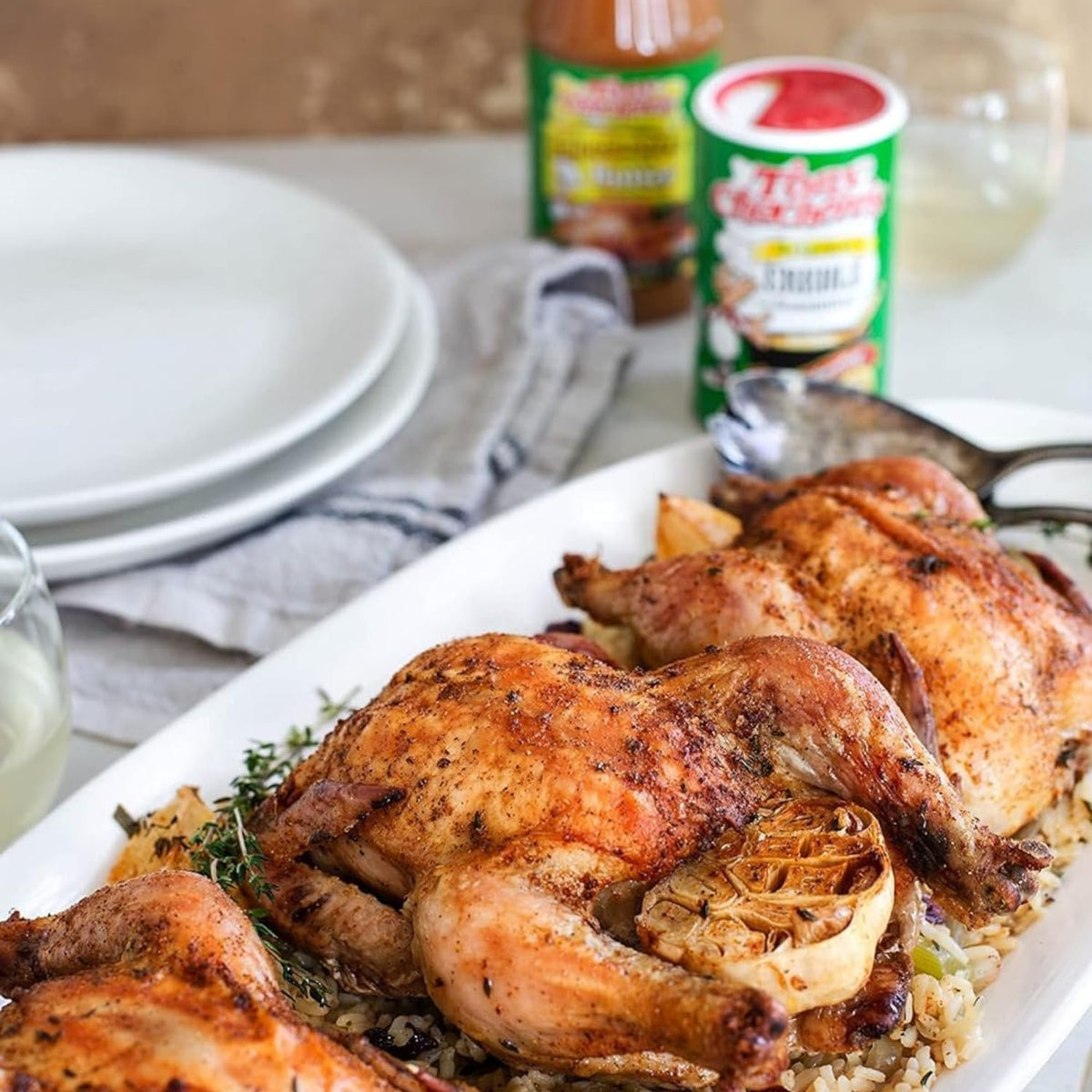 Close-up of Creole flavor with spices and butter-rich textures for grilled favorites