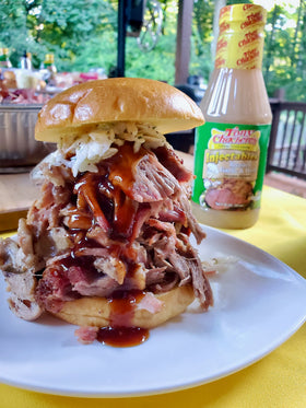 Injected meat preview showing juicy, well-seasoned results with Tony Chachere's infusion