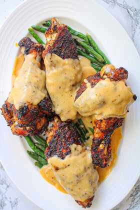 Seasoned barbecue ribs with Tony Chachere's No Salt Seasoning