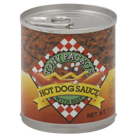 Brand label close-up showing Tony Packo's classic recipe.