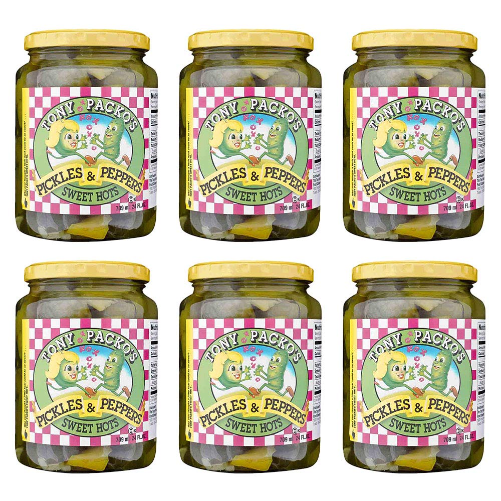 Tony Packo's Sweet Hot Pickles and Peppers jar—crunchy snack for bold flavor