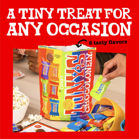 Tony’s Chocolonely dark milk chocolate pretzel toffee coins, crunchy and savory-sweet.