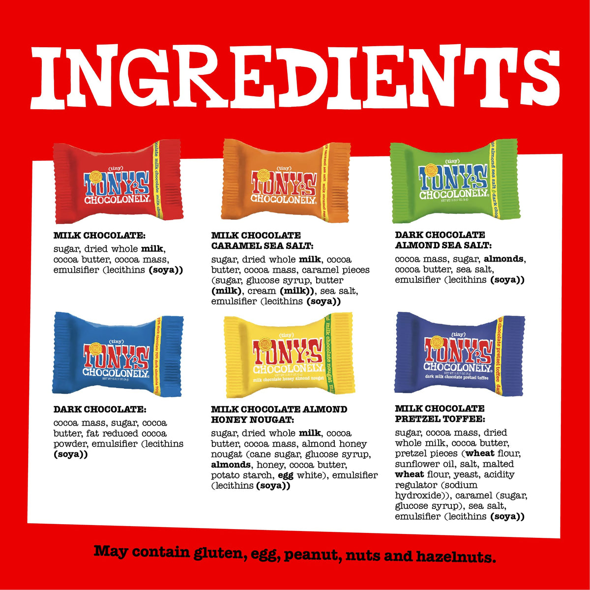 Tony’s Chocolonely milk and dark chocolate coins close-up, bite-sized and shareable.