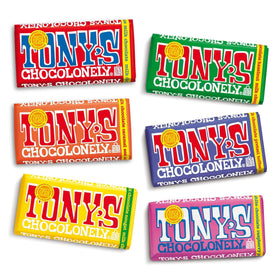 Tony’s Chocolonely classic milk chocolate bar with fairtrade cocoa