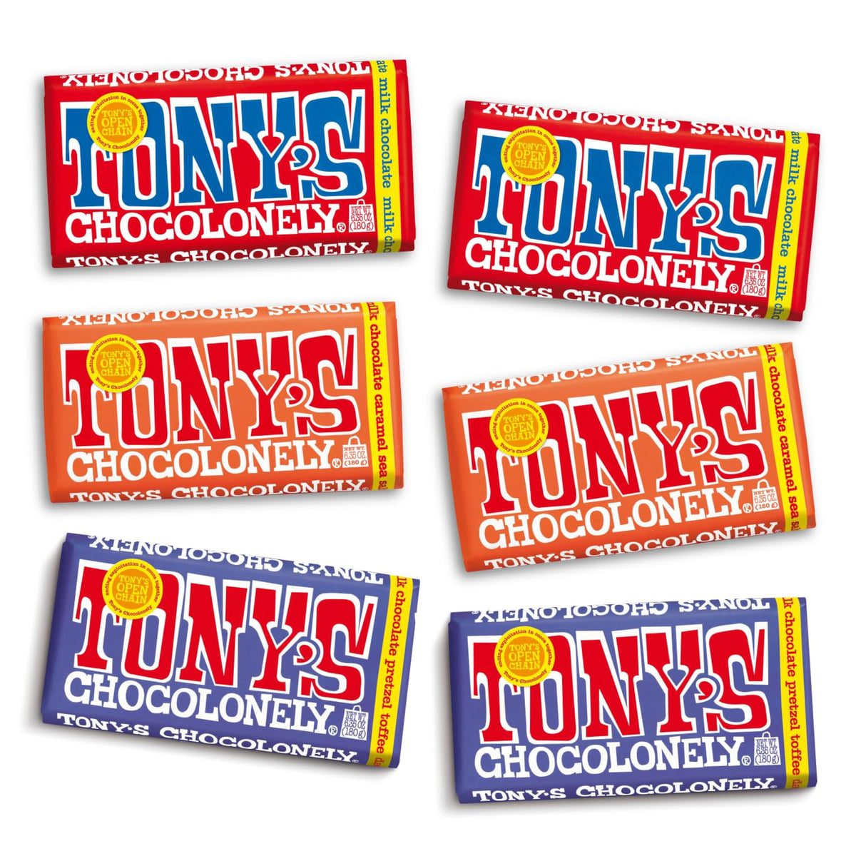 Tony's Chocolonely top 3 milk chocolate bundle box, gift-ready option for chocolate lovers.