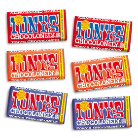 Tony's Chocolonely top 3 milk chocolate bundle box, gift-ready option for chocolate lovers.