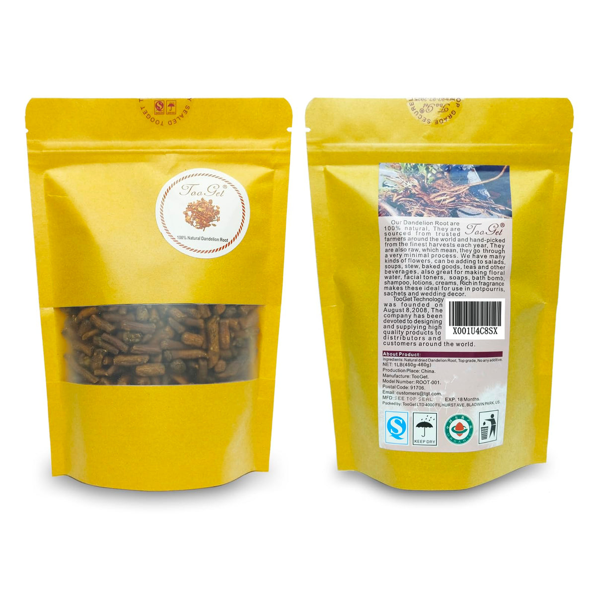 TooGet natural dandelion root with no chemicals for blends.