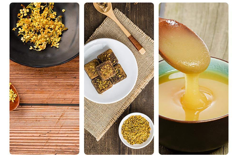 TooGet Osmanthus tea in a cup demonstrates a delicate floral infusion.