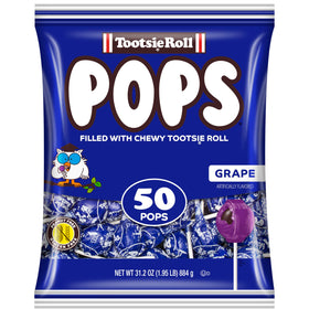 Tootsie Pops grape shell with chocolatey center, classic treat for any moment