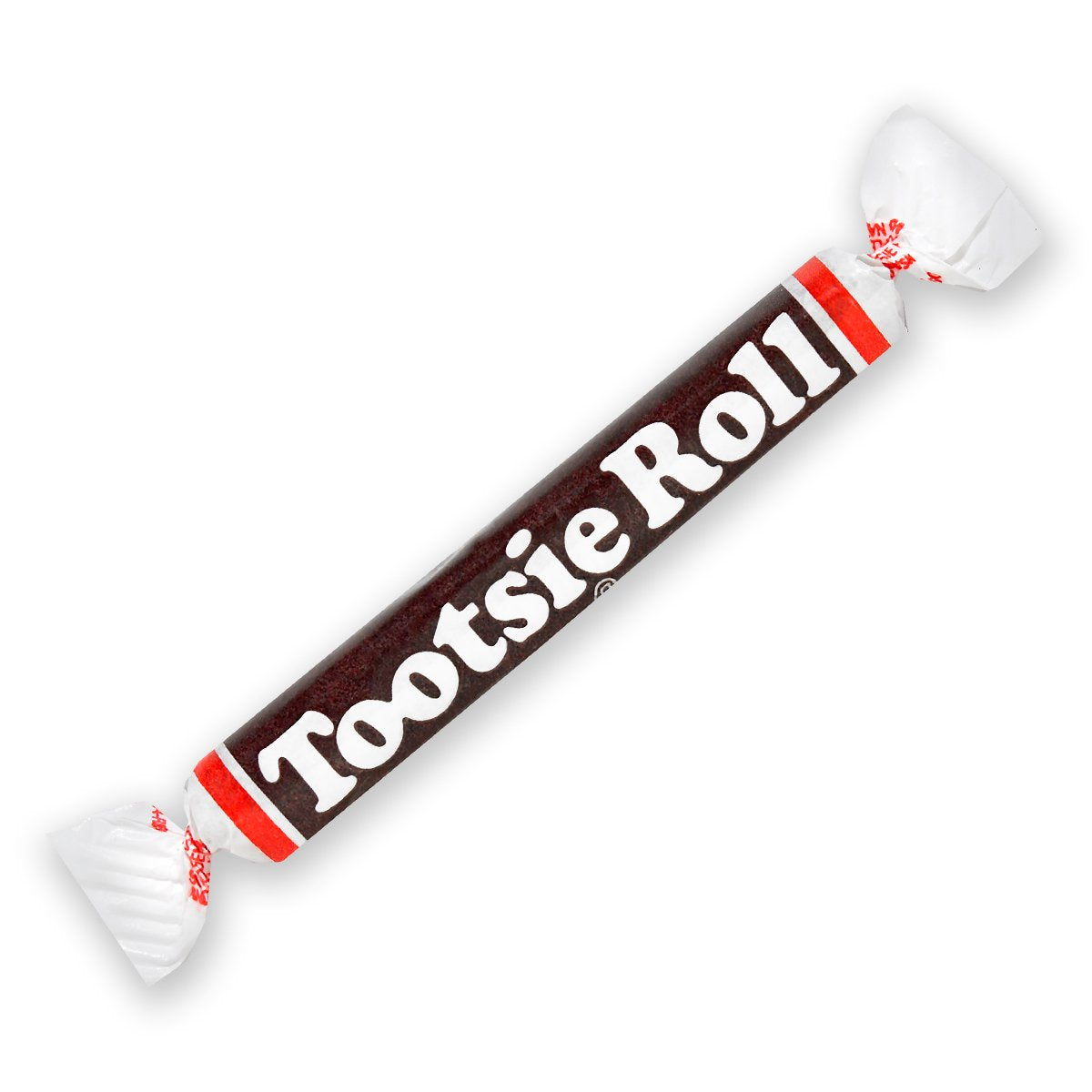 Tootsie Roll candies inside tub, a classic chocolatey chew