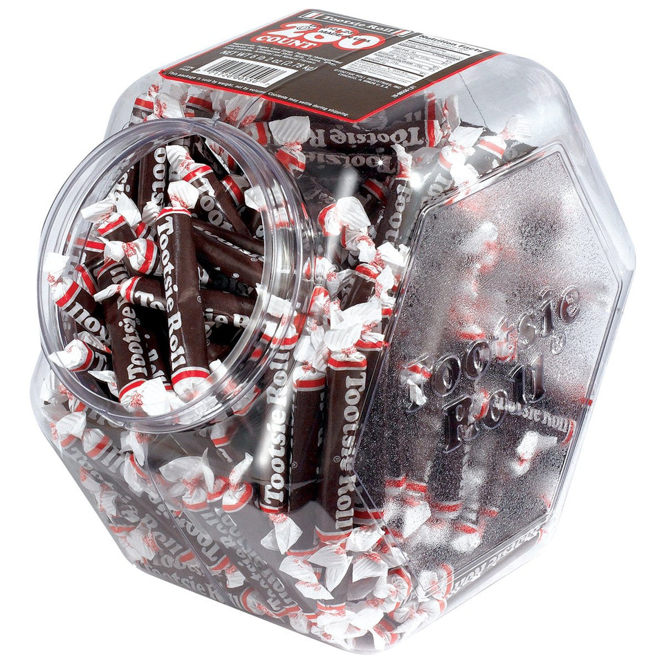 Tootsie Roll 280-count tub front view for office or party snacks