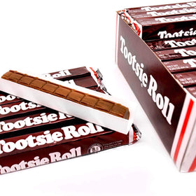 Individually wrapped Tootsie Roll Bars for easy party favors.
