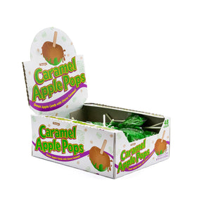 Tootsie Roll Caramel Apple Pops display box for retail and gifting
