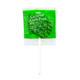 Tootsie Roll Caramel Apple Pops in a glass jar for shelf appeal
