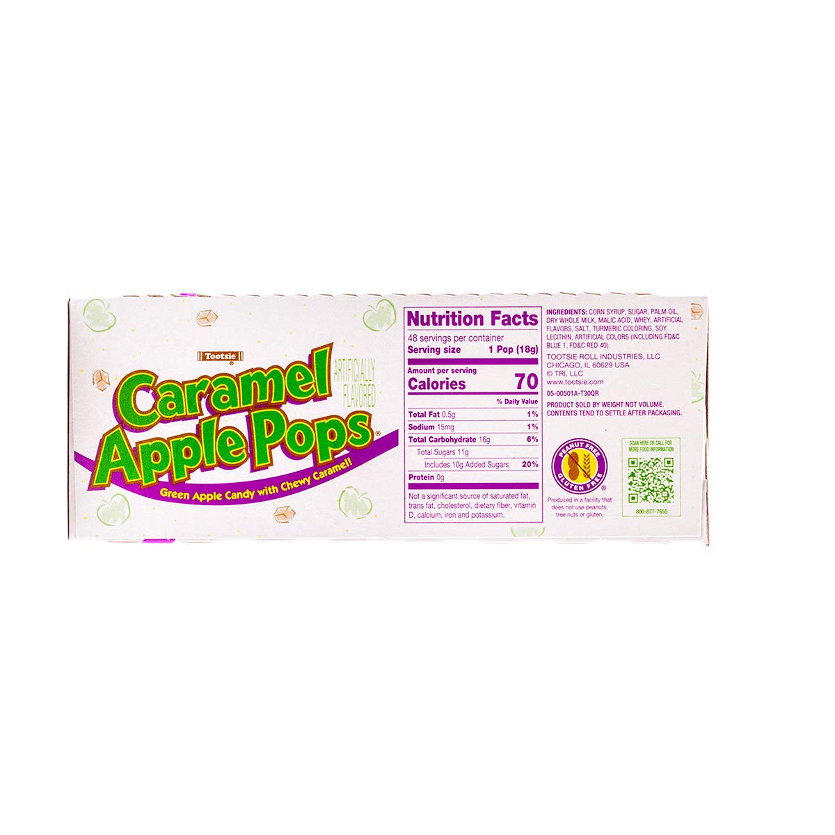 Tootsie Roll Caramel Apple Pops nut-free dairy product