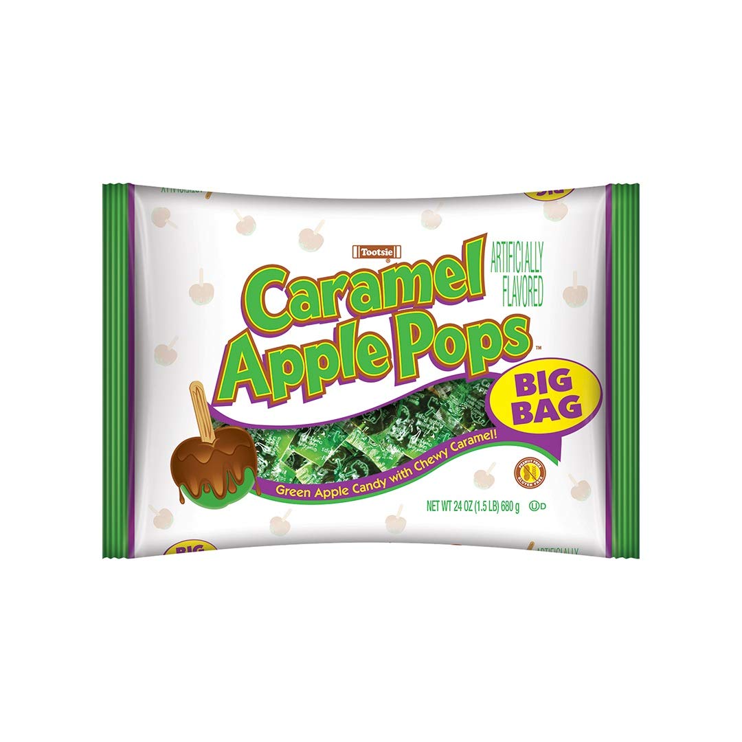 Tootsie Roll Caramel Apple Pops packaging image, ideal for gifts and promotions.