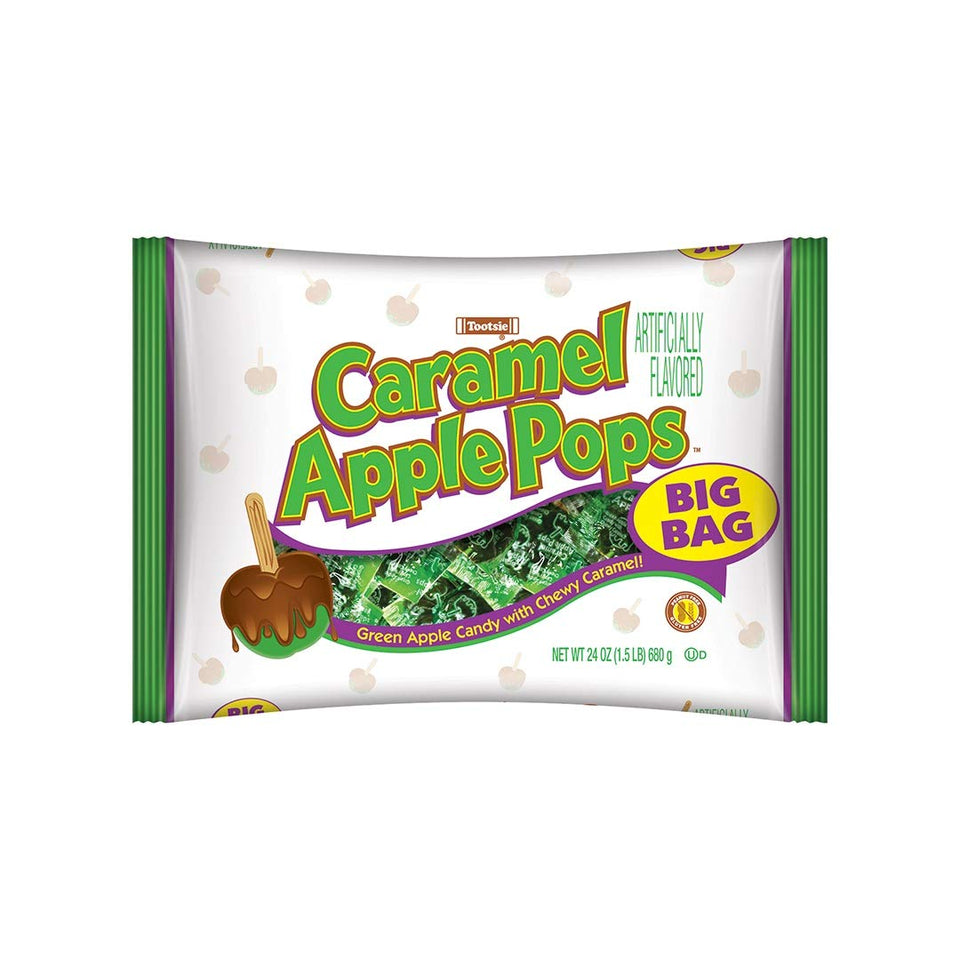 Tootsie Roll Caramel Apple Pops packaging image, ideal for gifts and promotions.
