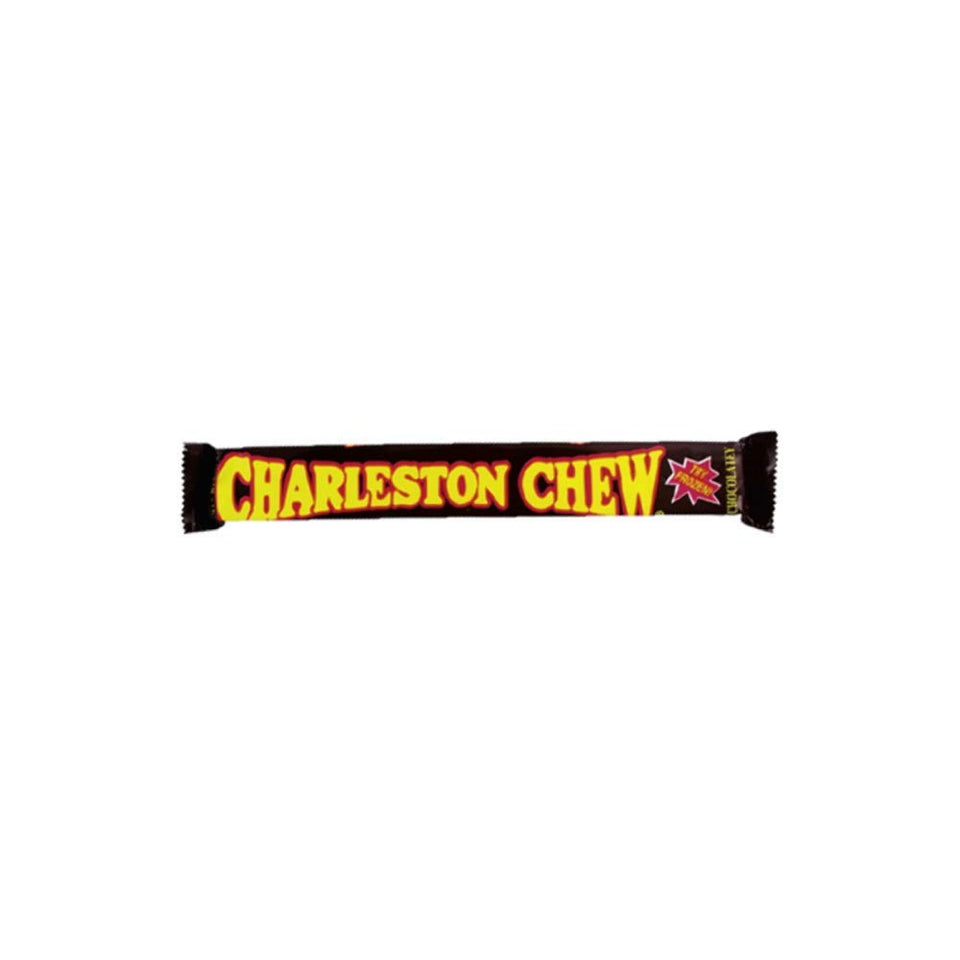 Tootsie Roll Charleston Chew chocolate bar — classic chewy nougat with chocolate coating for snacking.