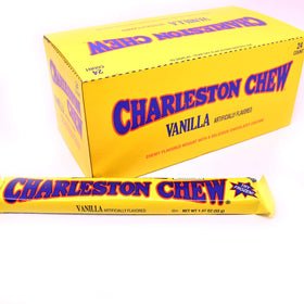 Tootsie Roll Charleston Chew vanilla bar broken for the crack moment.
