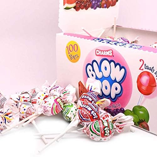 Tootsie Roll Charms Blow Pop fruit shell and gum center close-up