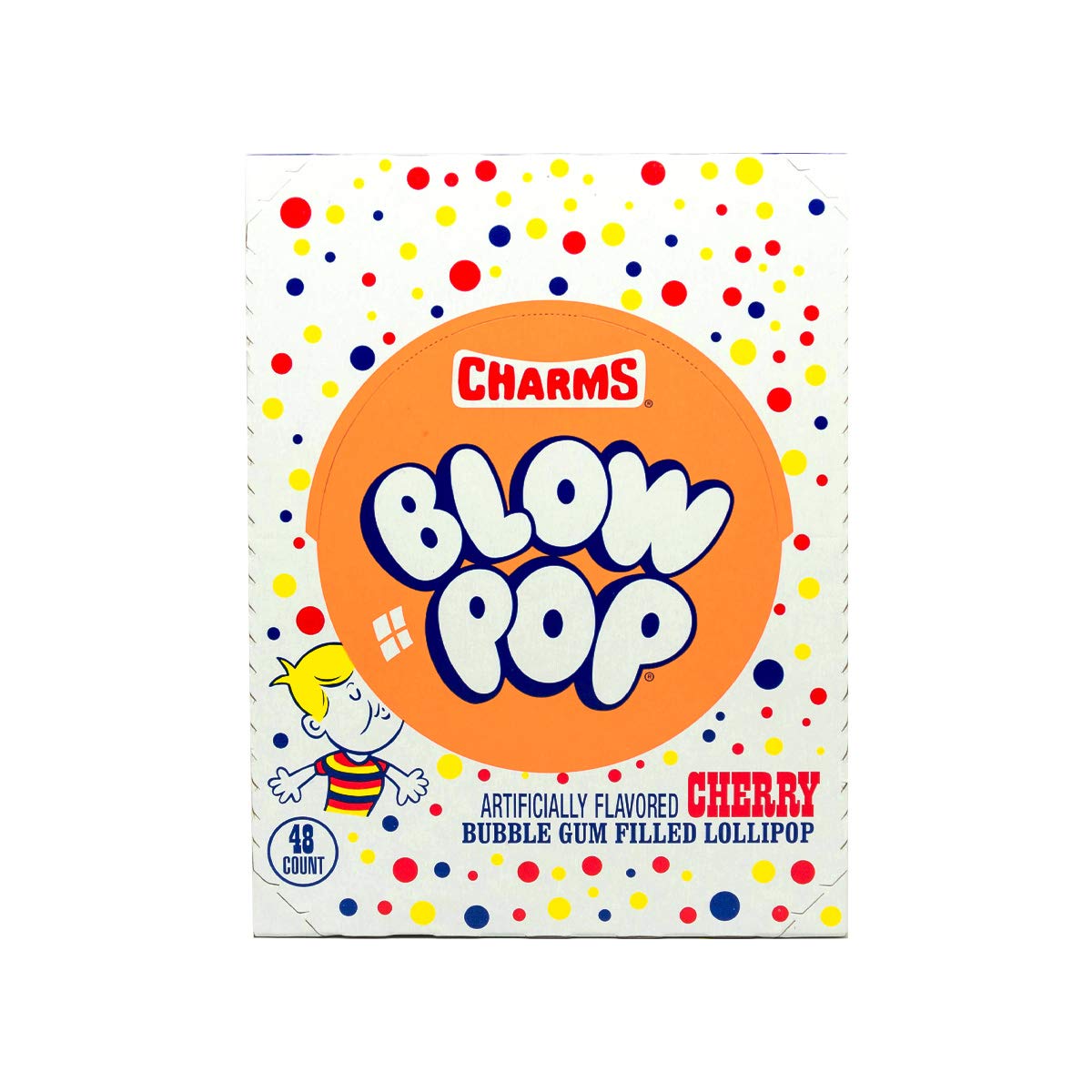 Tootsie Roll Charms Blow Pop gum center close-up, delivers a playful dual treat experience.