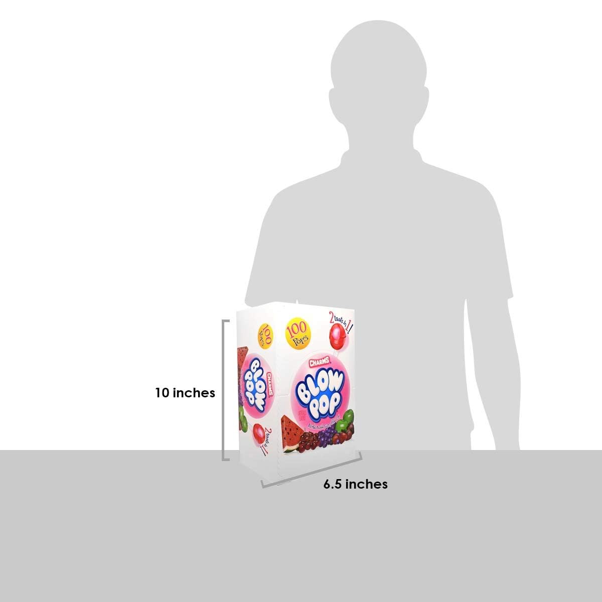 Tootsie Roll Charms Blow Pop packaging box for bulk sharing