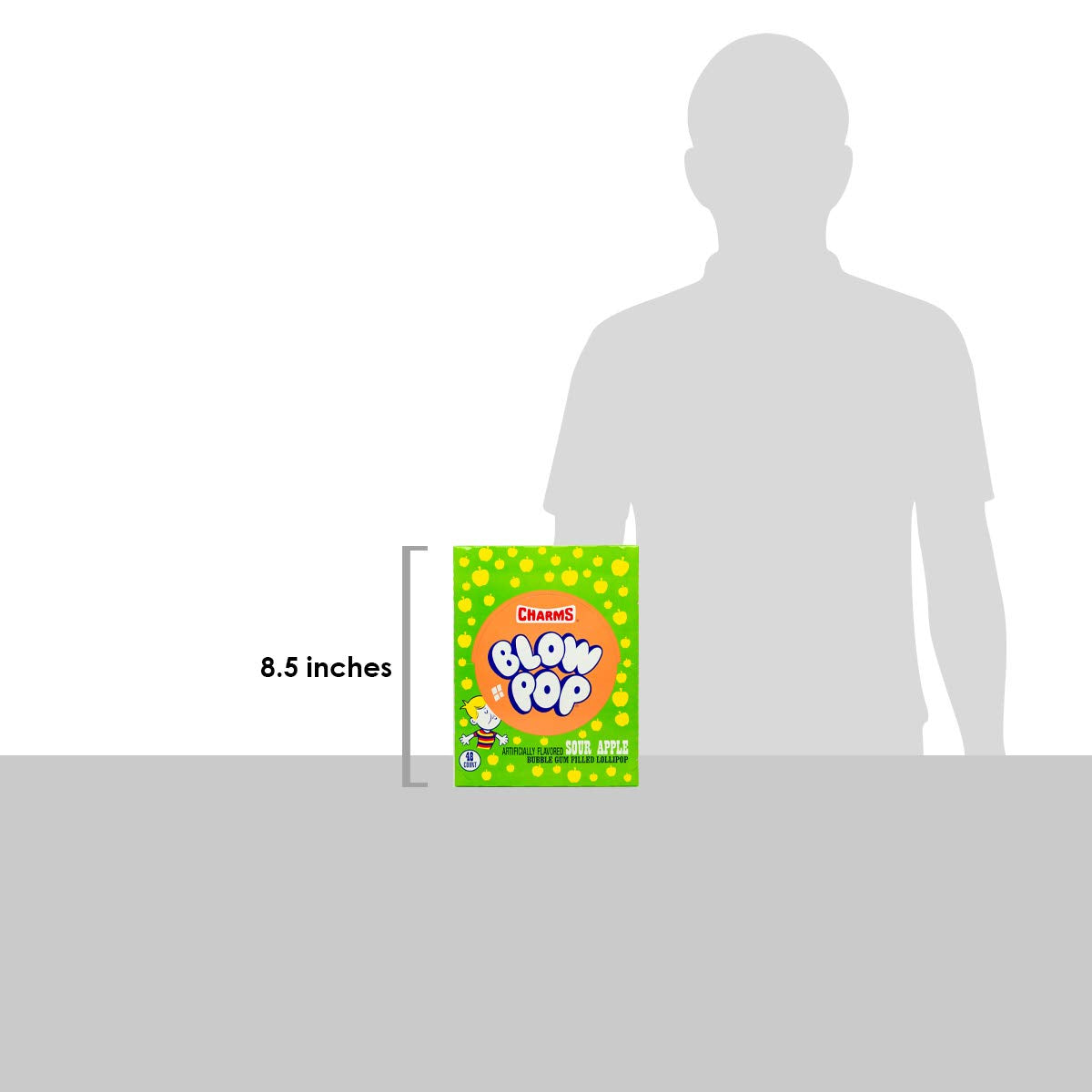 Tootsie Roll Charms Blow Pop Sour Apple flavor appeals to kids and adults alike.