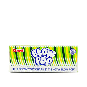 Tootsie Roll Charms Blow Pop Sour Apple center close-up reveals chewy gum and tart candy balance.