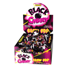 Tootsie Roll Charms Blow Pops Black Cherry packaging ideal for gatherings and party favors.