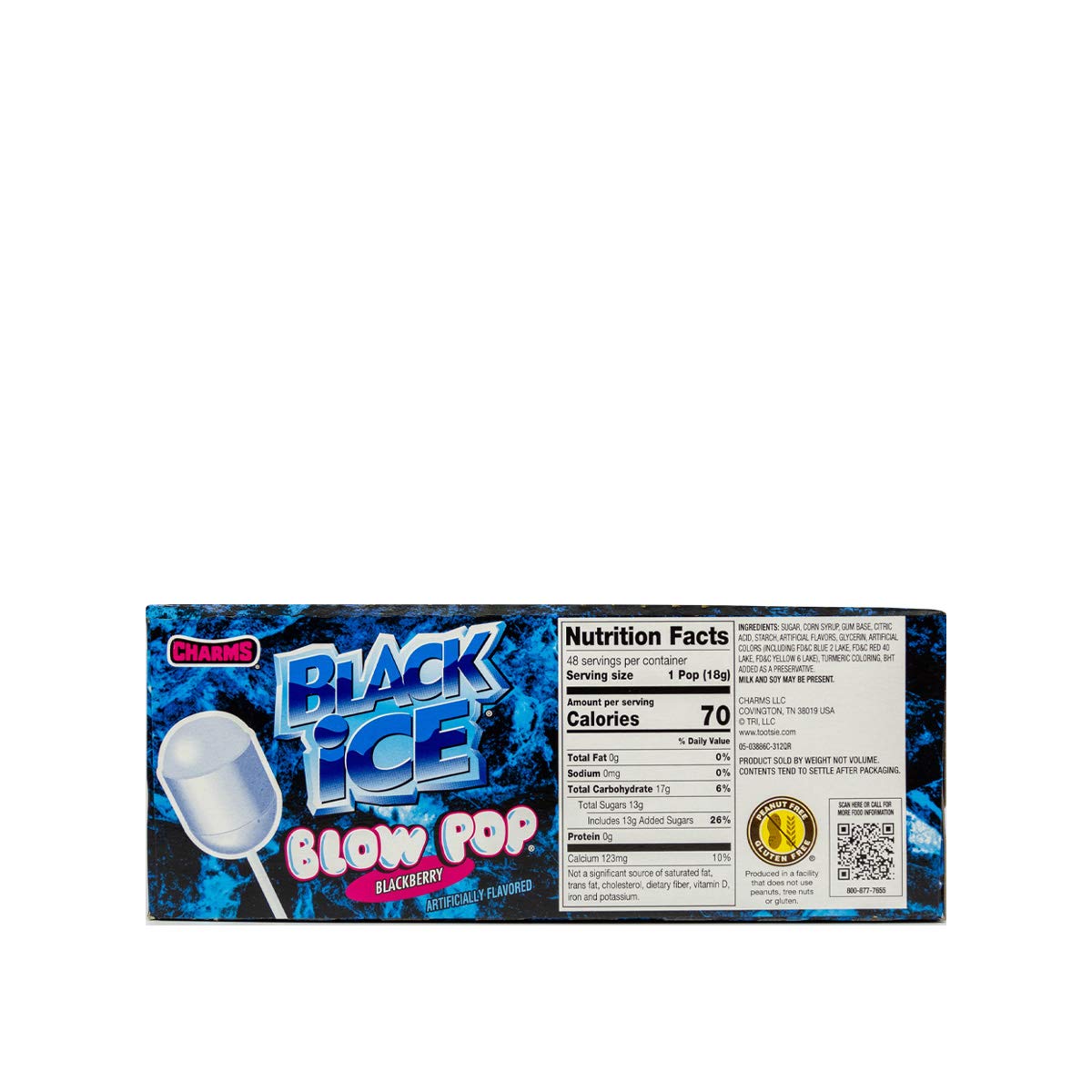 Tootsie Roll Charms Blow Pops Black Ice unwrapped pops ready to enjoy