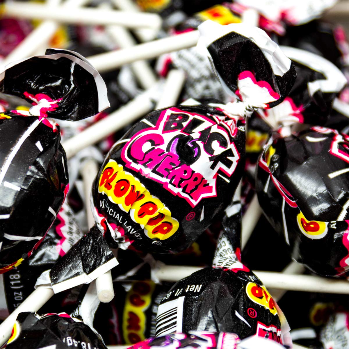 Tootsie Roll Charms Blow Pops single flavor Black Cherry for true cherry fans.