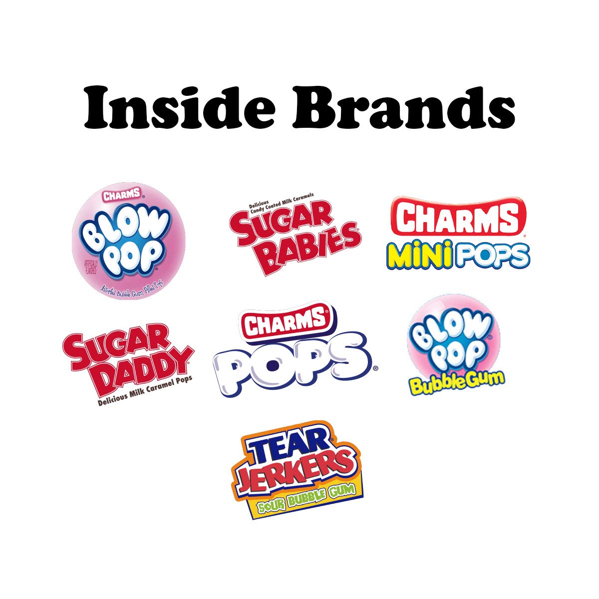 Tootsie Roll Charms Carnival Sugar Babies in a colorful candy mix.