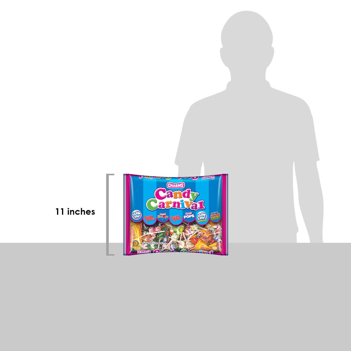 Tootsie Roll Charms Carnival Tear Jerker Sour Bubble Gum for fun flavor bursts.