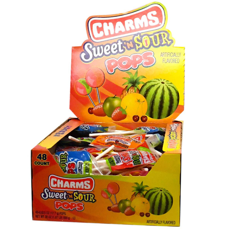 Tootsie Roll Charms Pops in flat form, easy to enjoy on the go