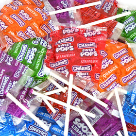 Tootsie Roll Charms Sweet Pops on-the-go pack in a lunchbox.