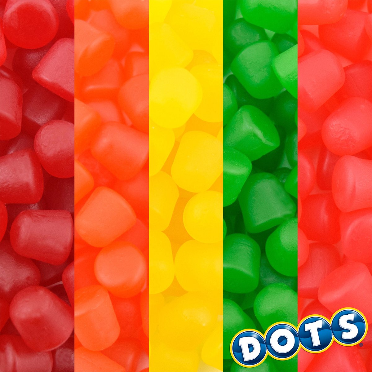 Tootsie Roll DOTS kosher and peanut-free labeling for inclusive snacking.