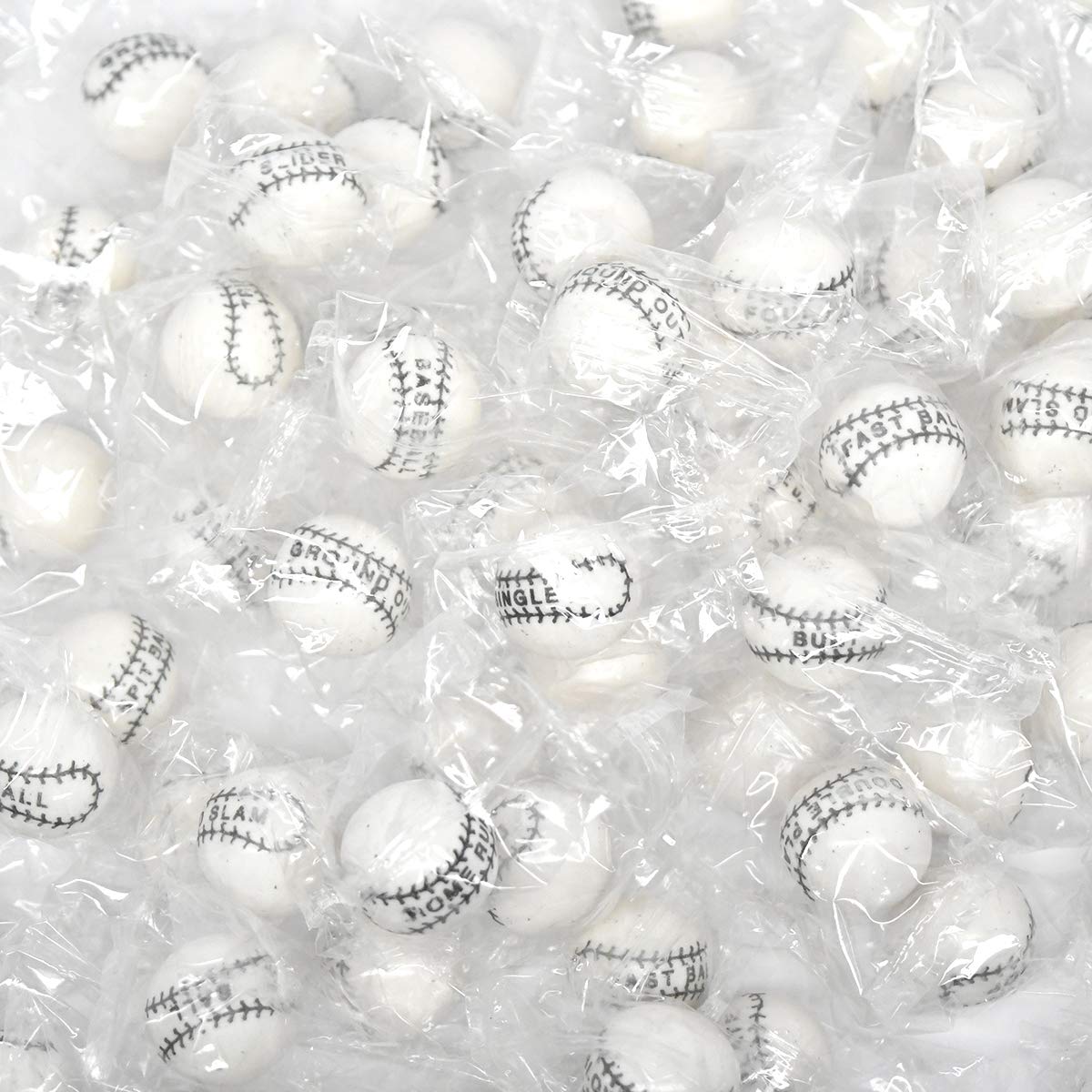 Individually wrapped baseball gumballs from Tootsie Roll for easy sharing at games.